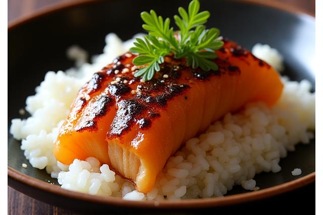 照り焼きにされた鰻の蒲焼き、食欲をそそる一品
